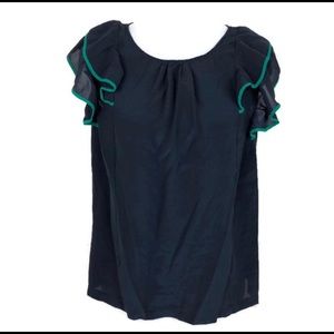 Anthropologie Odille Flutter sleeve blouse